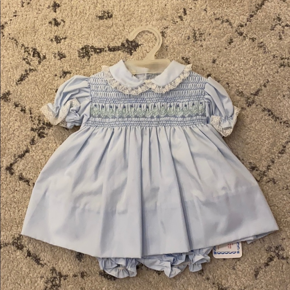 Petit ami smoked dress with bottoms, 3 months, NWT